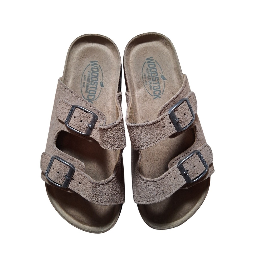 Woodstock Vintage Brand New York Brown‎ Upper Leather Slide Sandals Boys Size 2M